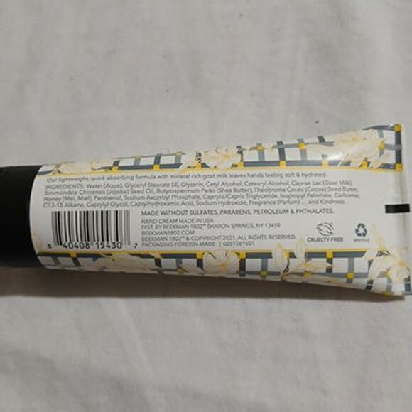 Beekman 1802 JASMINE BLOOM Goat Milk hand Cream 3.4 oz made in the USA NEW - Picture 3 of 5